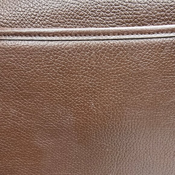 Yves Saint Laurent YSL Brown Wave Leather Clutch - Picture 11 of 13
